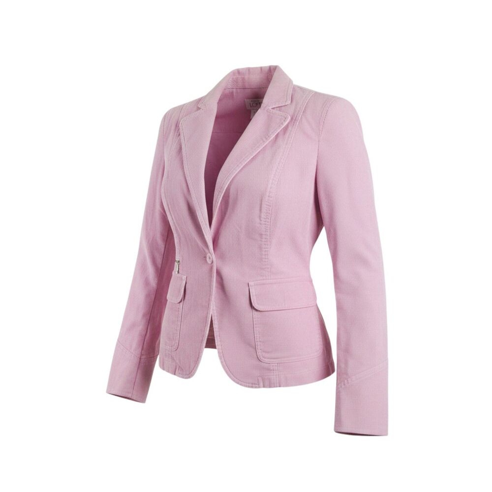 LOFT Women’s Light Purple Corduroy Blazer Single Button Jacket Size 6